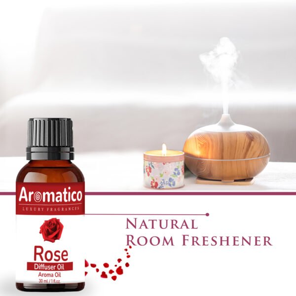 Rose Diffuser Oil for Long-Lasting - Premium Home Fragrance Oil for Aromatherapy, Meditation & Concentration - Versatile Use in Diffusers, Air Fresheners - 30ml - Image 5