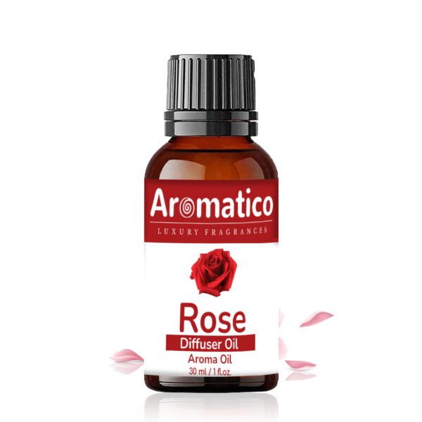 Rose Diffuser Oil for Long-Lasting - Premium Home Fragrance Oil for Aromatherapy, Meditation & Concentration - Versatile Use in Diffusers, Air Fresheners - 30ml