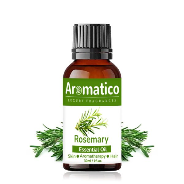 Rosemary Essential Oil. Helps Hair Growth, Controls Hair fall & Dandruff. Aroma Therapy, Stress Relief, Skin & Sleep. 100% Pure & Natural - 30ml