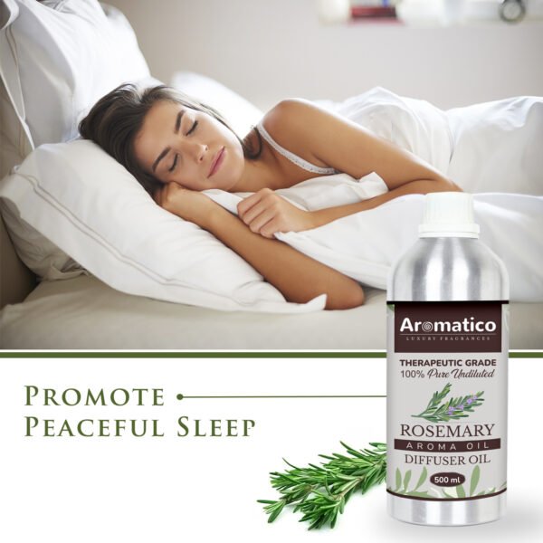 Rosemary Diffuser Oil with Strong, Long-Lasting Aroma. Premium Aroma Oil for Homes, Offices & Showrooms. Aromatherapy, Diffusers, Air Purifiers, Vaporizers -500ML - Image 4