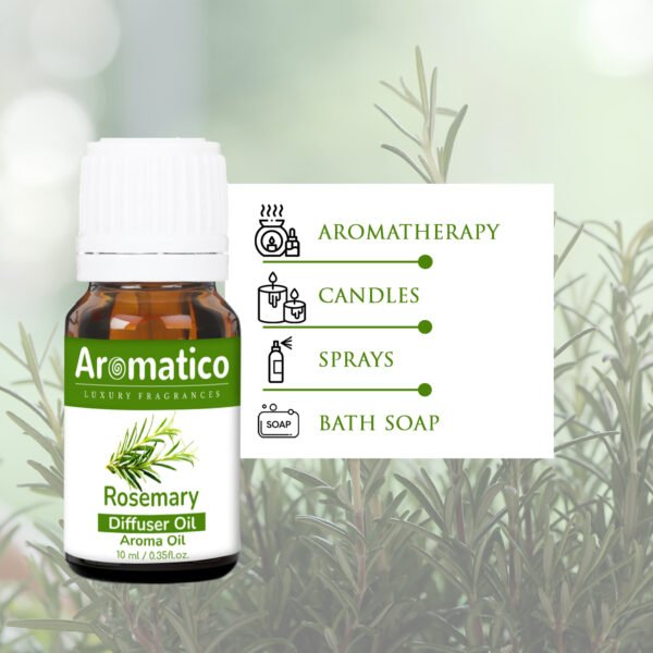 Rosemary Diffuser Oil for Home, Office | Long-Lasting Aroma Fragrance Oil | Natural Pure Therapeutic Grade | 10ML - Image 6