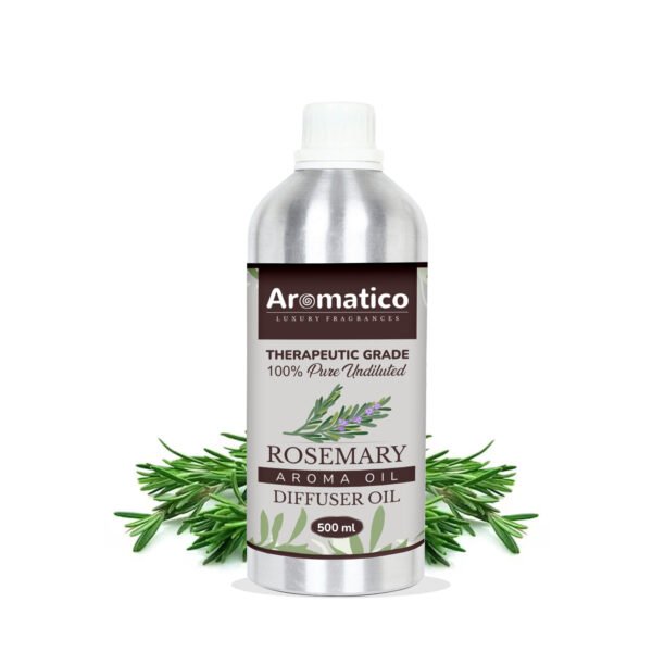 Rosemary Diffuser Oil with Strong, Long-Lasting Aroma. Premium Aroma Oil for Homes, Offices & Showrooms. Aromatherapy, Diffusers, Air Purifiers, Vaporizers -500ML