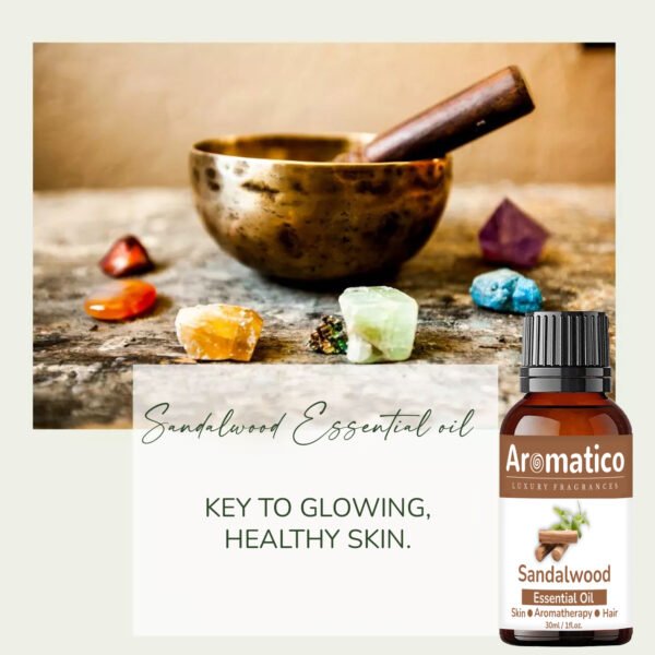 Sandalwood Essential Oil for Aroma Therapy, Stress Relief & Relaxation - Organic Oil for Aromatherapy, Diffuser, Soap & Candle Making - 30ML - Image 4
