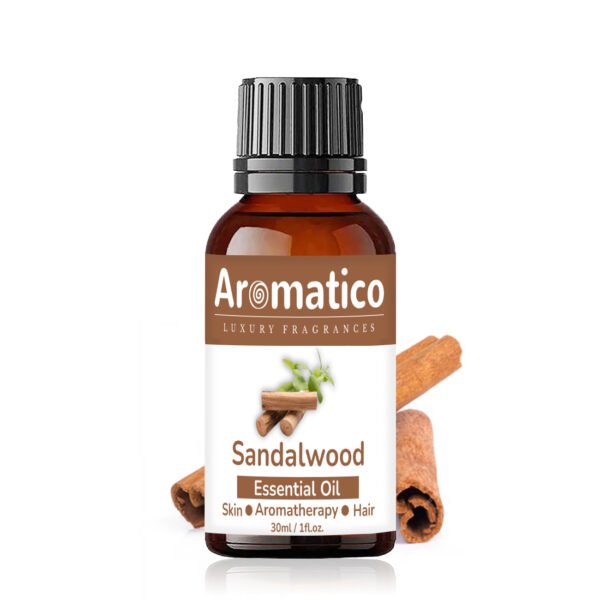 Sandalwood Essential Oil for Aroma Therapy, Stress Relief & Relaxation - Organic Oil for Aromatherapy, Diffuser, Soap & Candle Making - 30ML