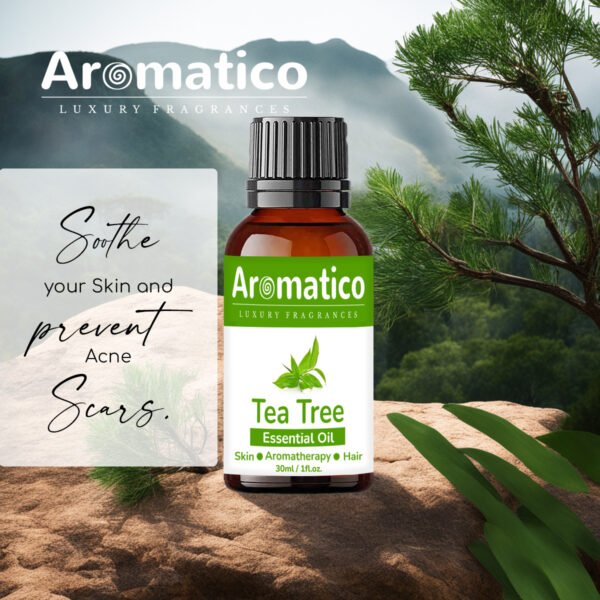 Tea Tree Essential Oil For Hair Growth, Skin & Face Care - Tea Tree Oil For Dandruff | Promotes Blemish Free Skin, Improves Hair Growth 100% Pure, Natural | 30ML - Image 3