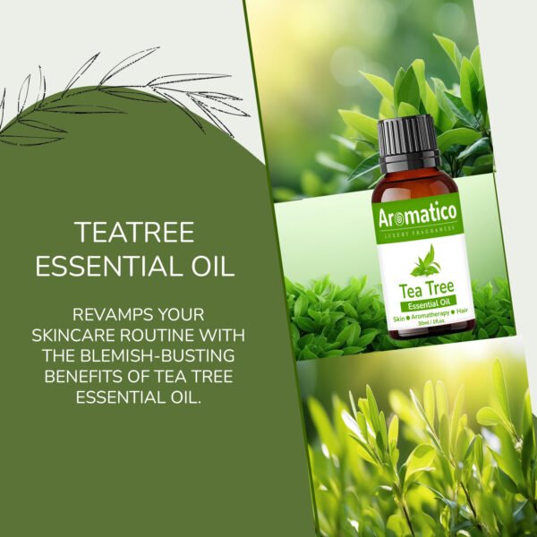 Tea Tree Essential Oil For Hair Growth, Skin & Face Care - Tea Tree Oil For Dandruff | Promotes Blemish Free Skin, Improves Hair Growth 100% Pure, Natural | 30ML - Image 6