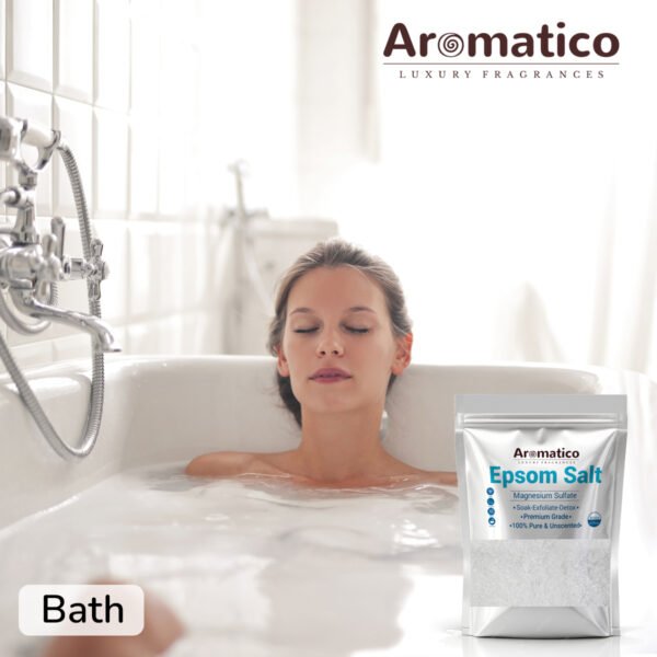 Epsom Bath Salt for relaxation & pain relief foot. Natural therapy for dead sea for bathing Magnesium Sulphate Aches & Unscented - 900gm - Image 5