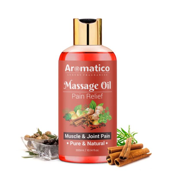 Pain Relief Massage Oil for Joint & Muscle Pain with Natural power of Ginger, Clove, Turmeric & Sesame Oils. Relaxes the body, relieves the muscles - 300ml